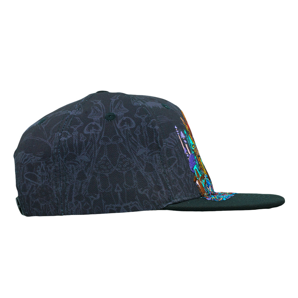 Vincent Gordon Melty Mushrooms Black Snapback Hat