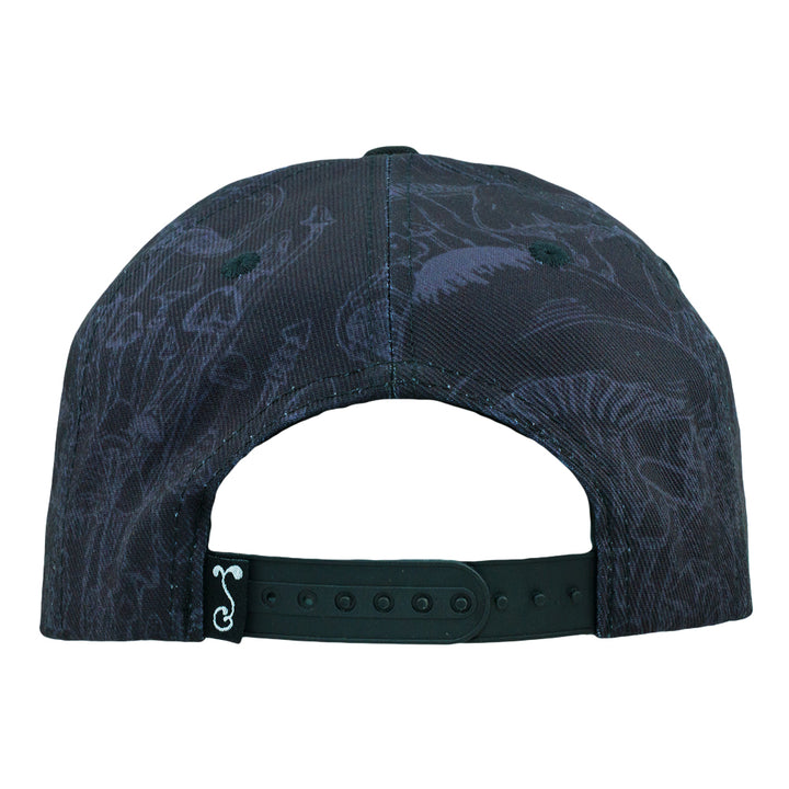 Vincent Gordon Melty Mushrooms Black Snapback Hat