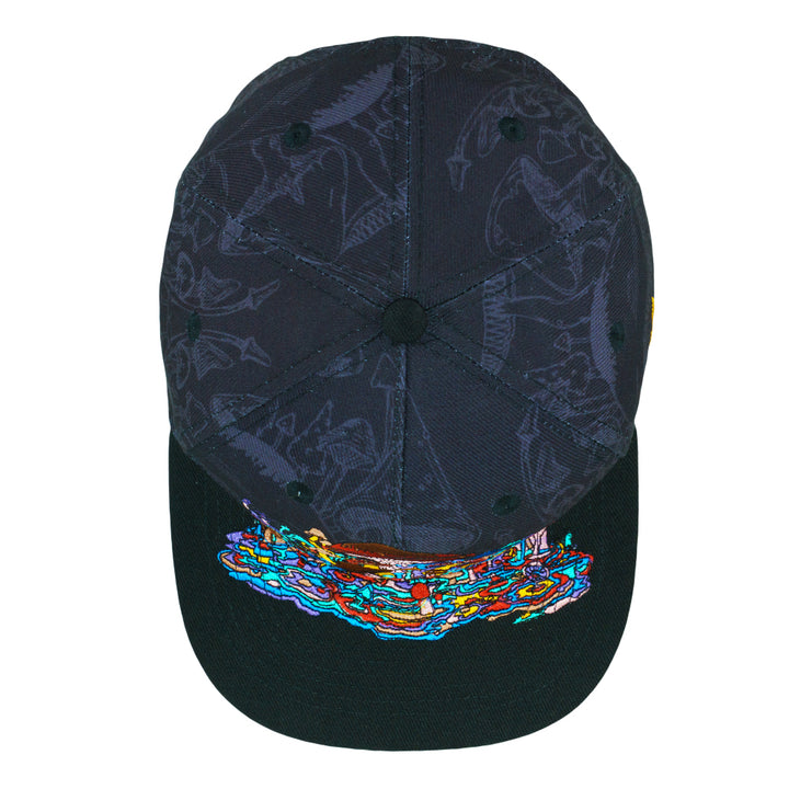 Vincent Gordon Melty Mushrooms Black Snapback Hat