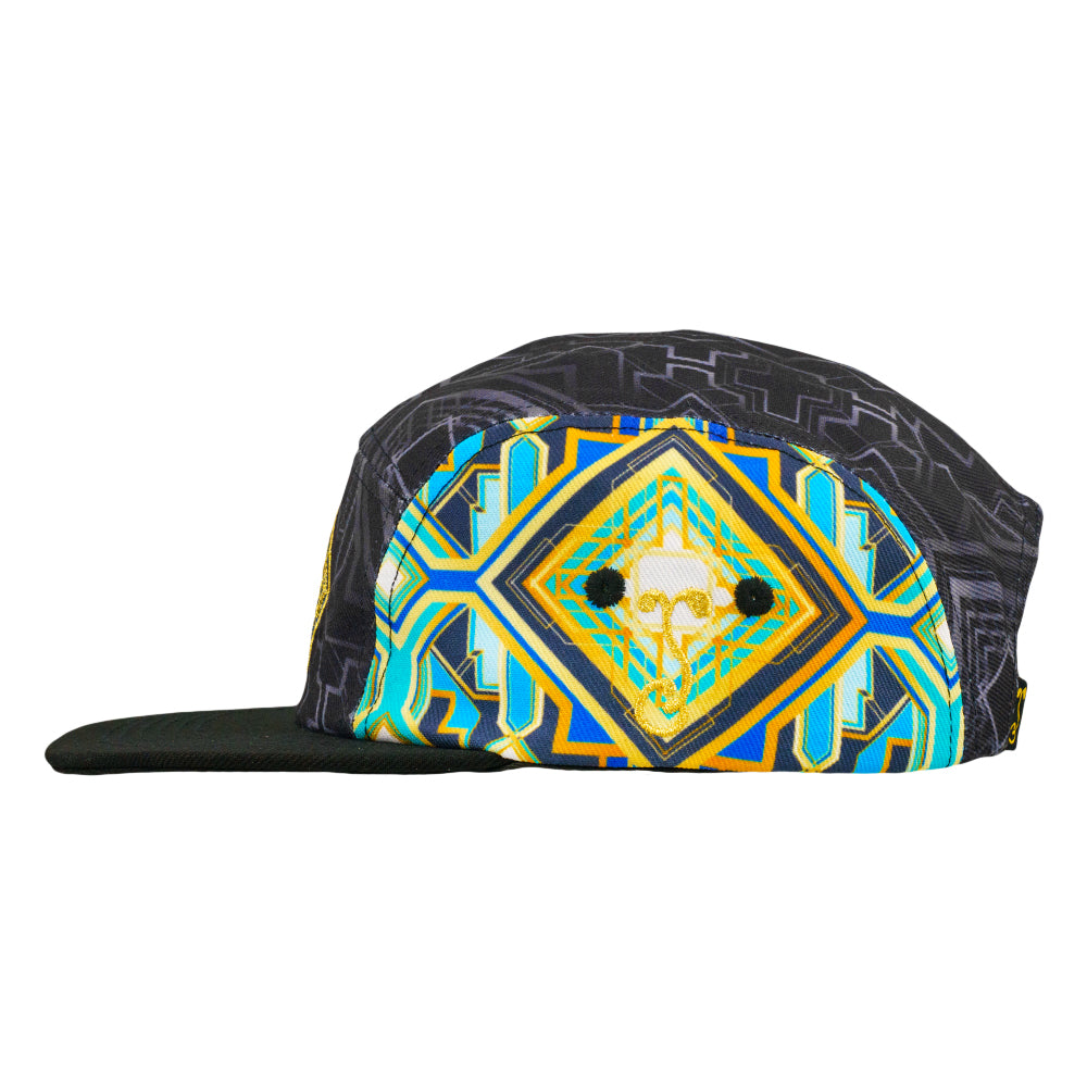 Holocron Black 5 Panel Snapback Hat