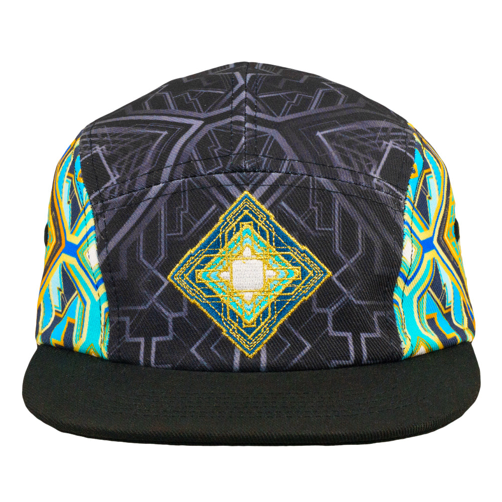 Holocron Black 5 Panel Snapback Hat