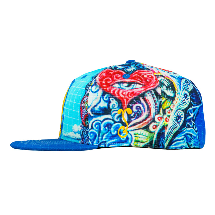 Randal Roberts Blotter Homer Blue Fitted Hat