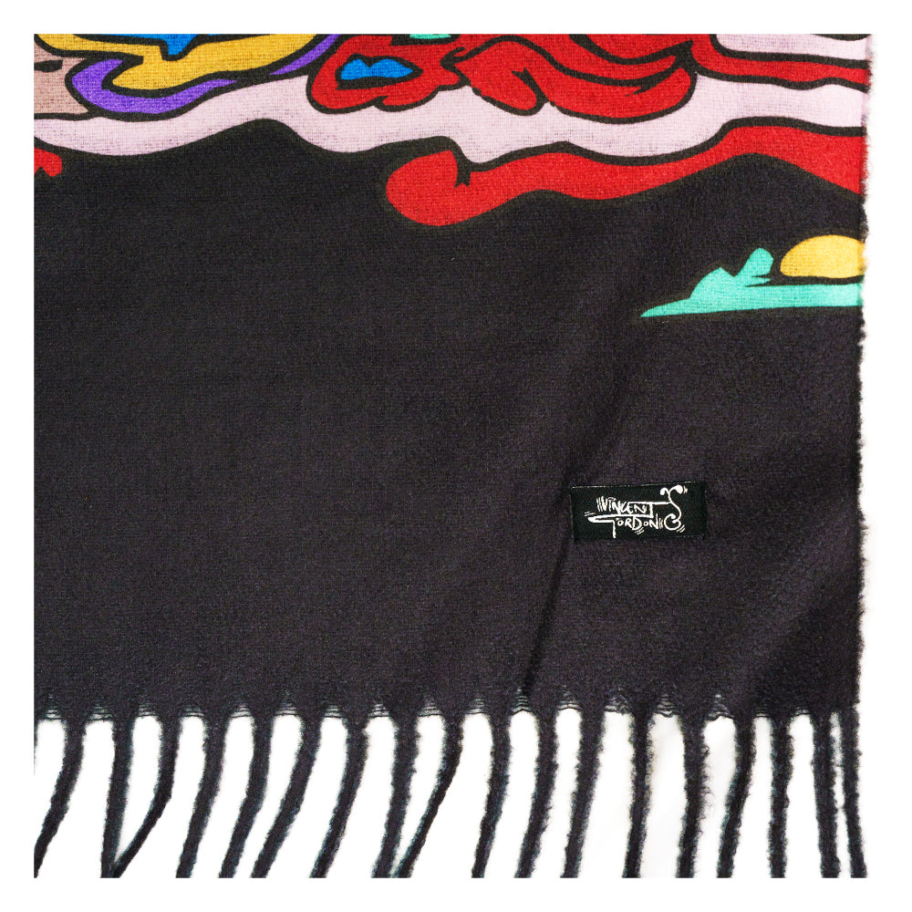 Vincent Gordon Melty Mushrooms Reversible Pashmina
