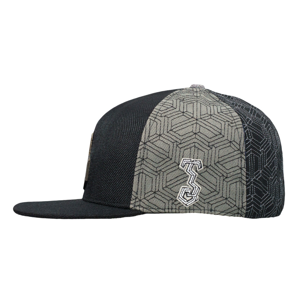 Isomatrix Black Gray Fitted Hat