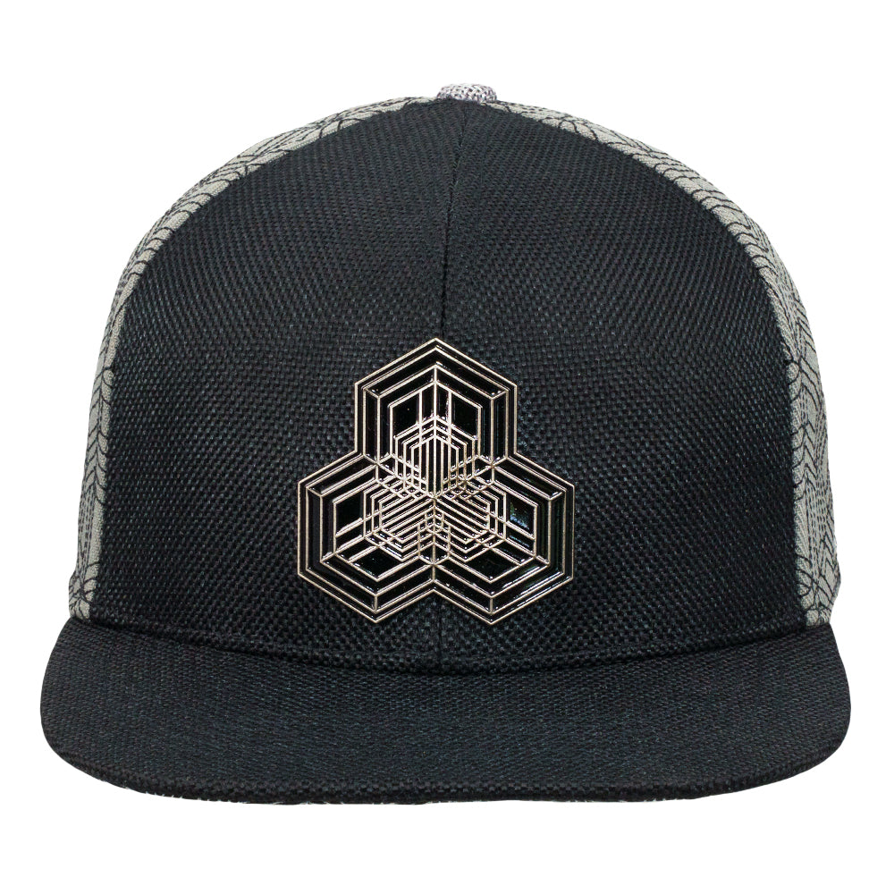 Isomatrix Black Gray Fitted Hat