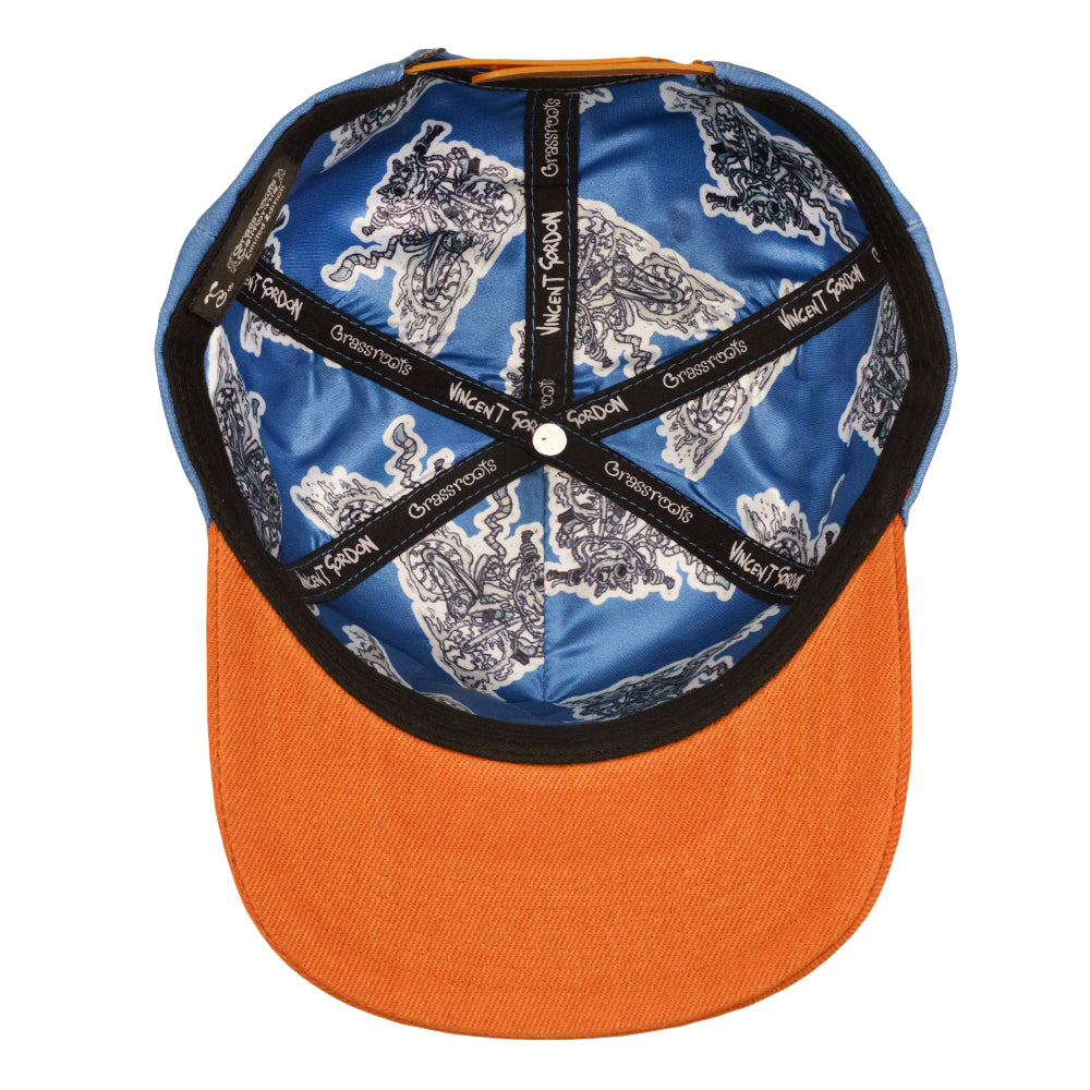 Vincent Gordon Bicycle Day Cat Blue 501 Snapback Hat