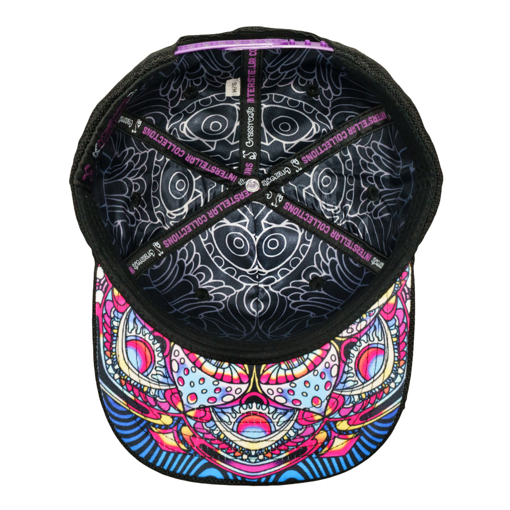 Interstellar Collections Mushroom Black Snapback Hat