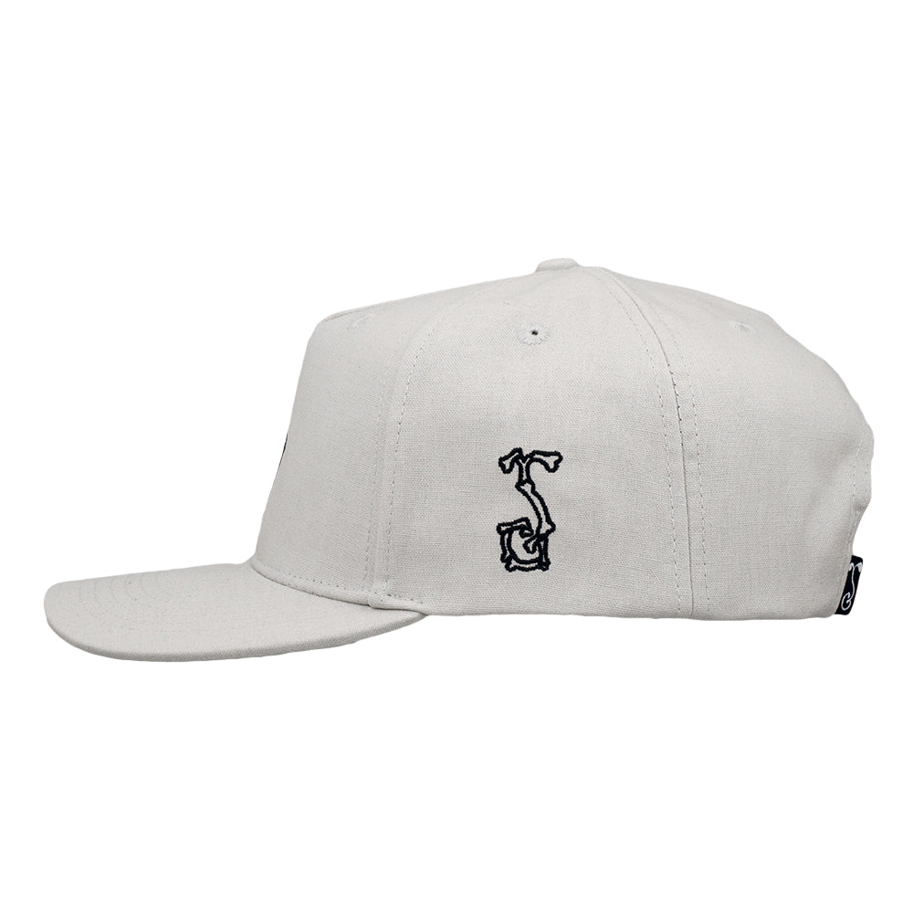 Skeleton Peace Sign Gray 501 Snapback Hat
