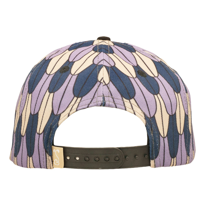 Scarlet Macaw Feathers Gray Snapback Hat