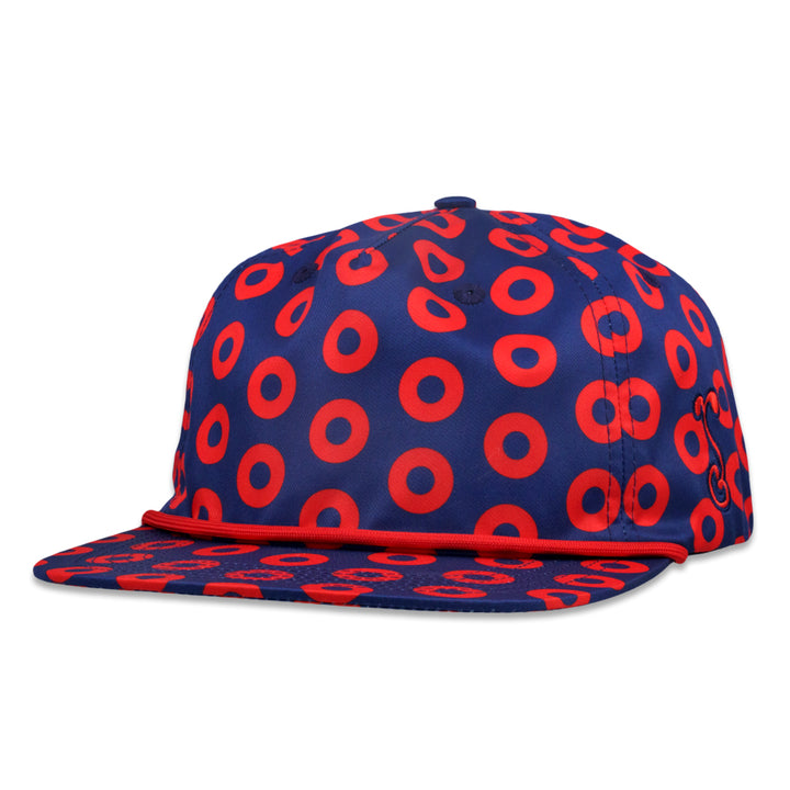 Donut Pattern Navy Unstructured Zipperback Hat