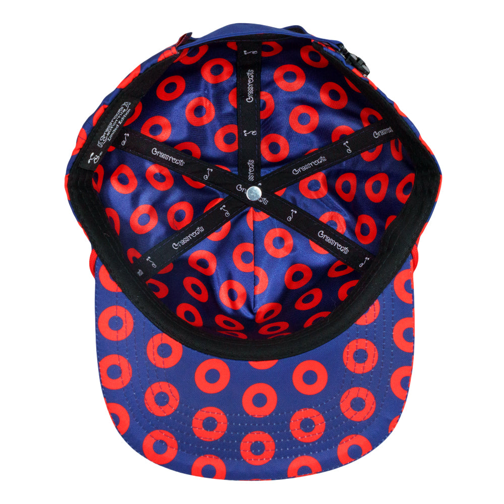 Donut Pattern Navy Unstructured Zipperback Hat