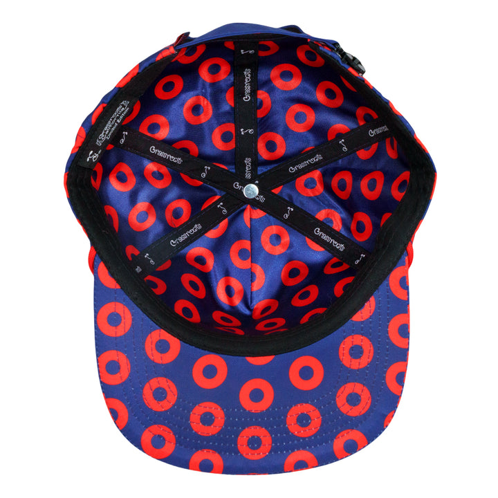 Donut Pattern Navy Unstructured Zipperback Hat