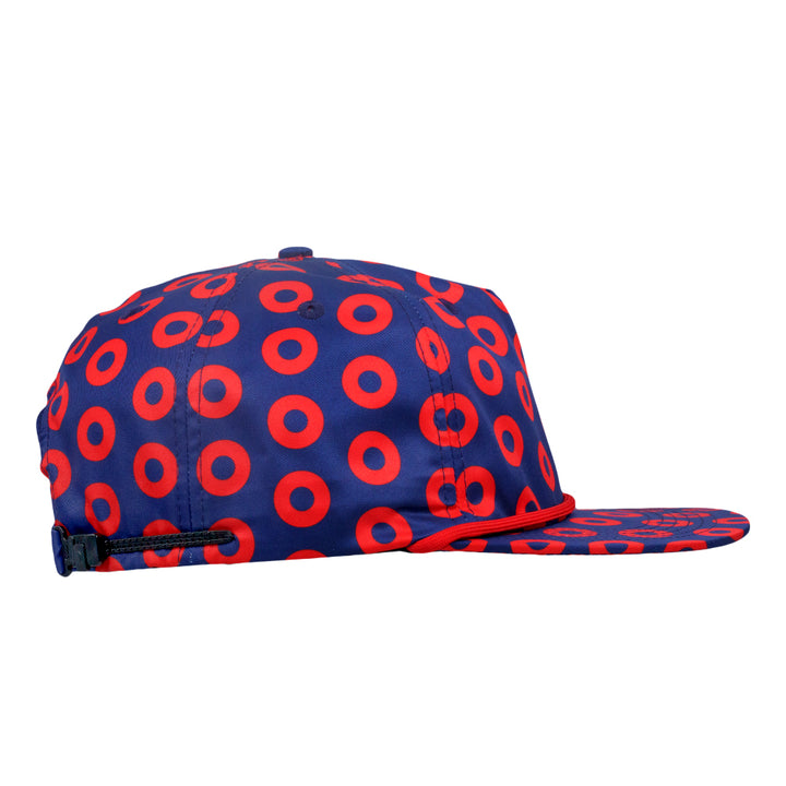 Donut Pattern Navy Unstructured Zipperback Hat