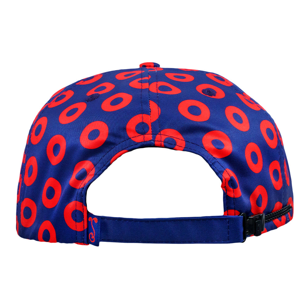 Donut Pattern Navy Unstructured Zipperback Hat