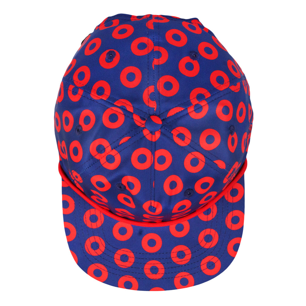 Donut Pattern Navy Unstructured Zipperback Hat