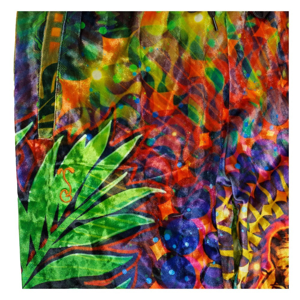 Simon Haiduk Tiger Glowm Crushed Velour Jogger