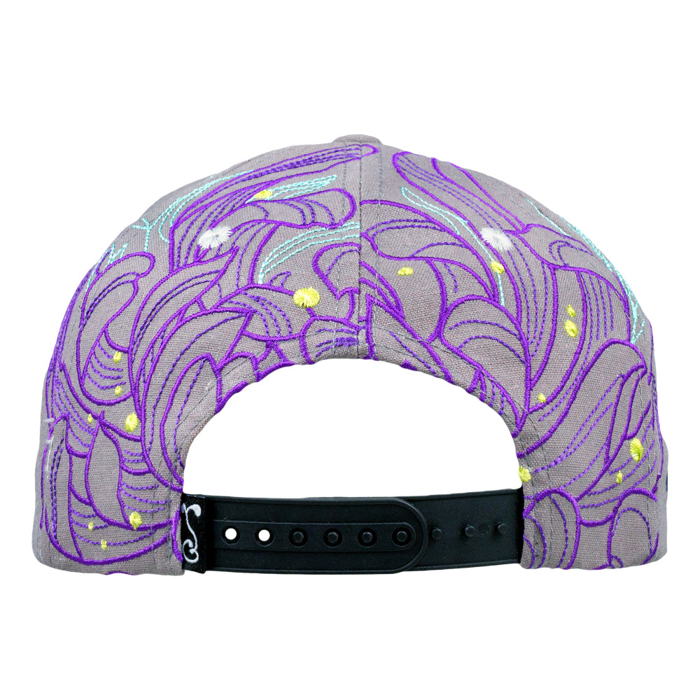 Rose One Lunar Moth Gray Snapback Hat