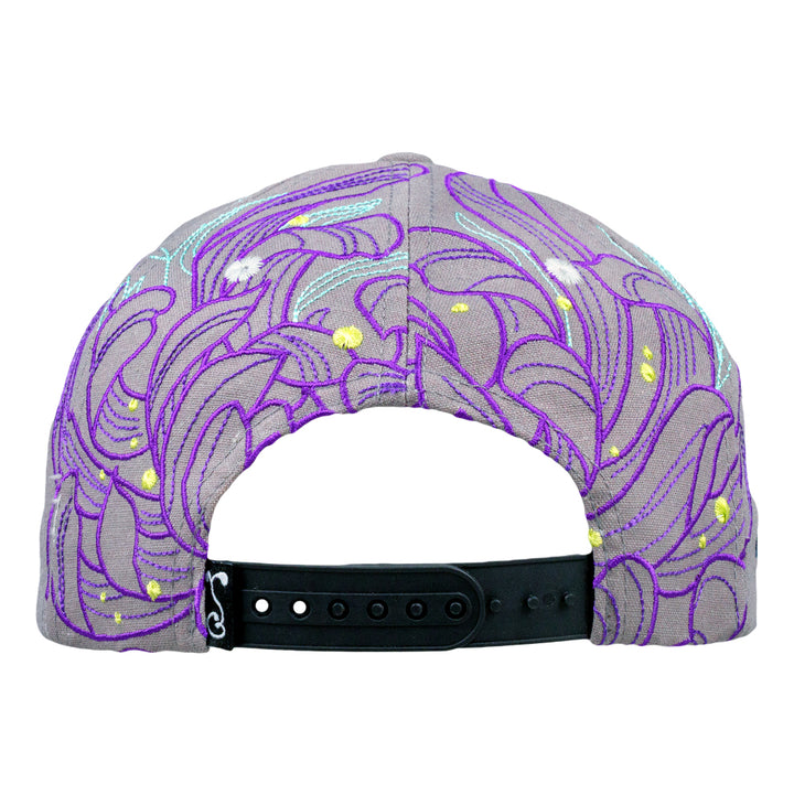 Rose One Lunar Moth Gray Snapback Hat