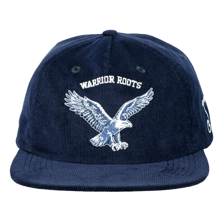 Warrior Roots Navy Corduroy Unstructured Zipperback Hat
