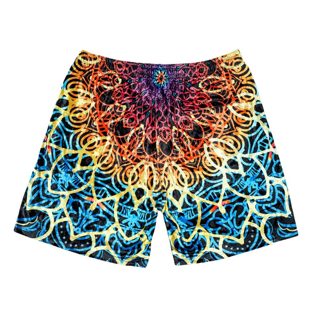 G Sprout Mandala Crushed Velour Shorts