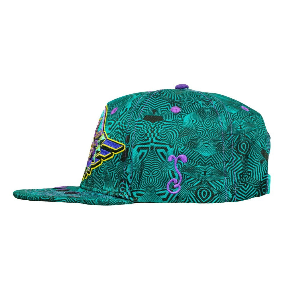 Night Owl Green Purple Snapback Hat