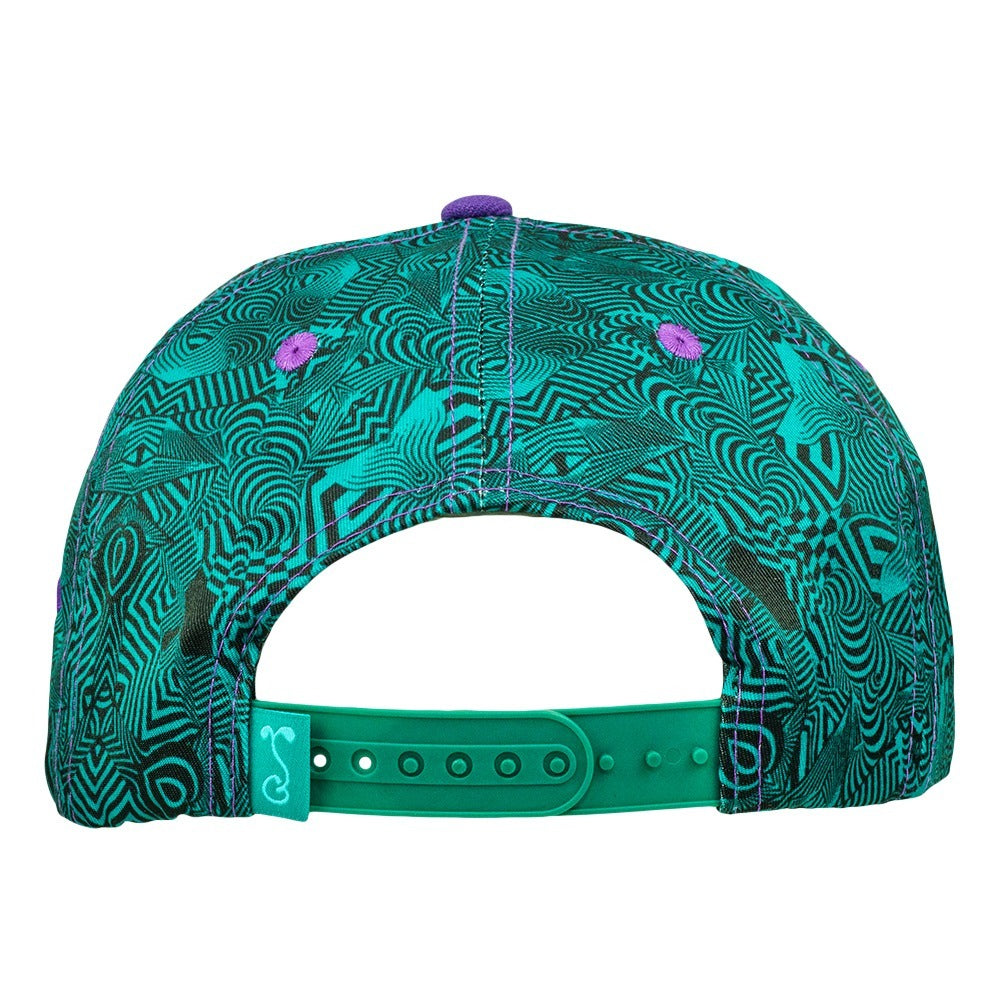 Night Owl Green Purple Snapback Hat