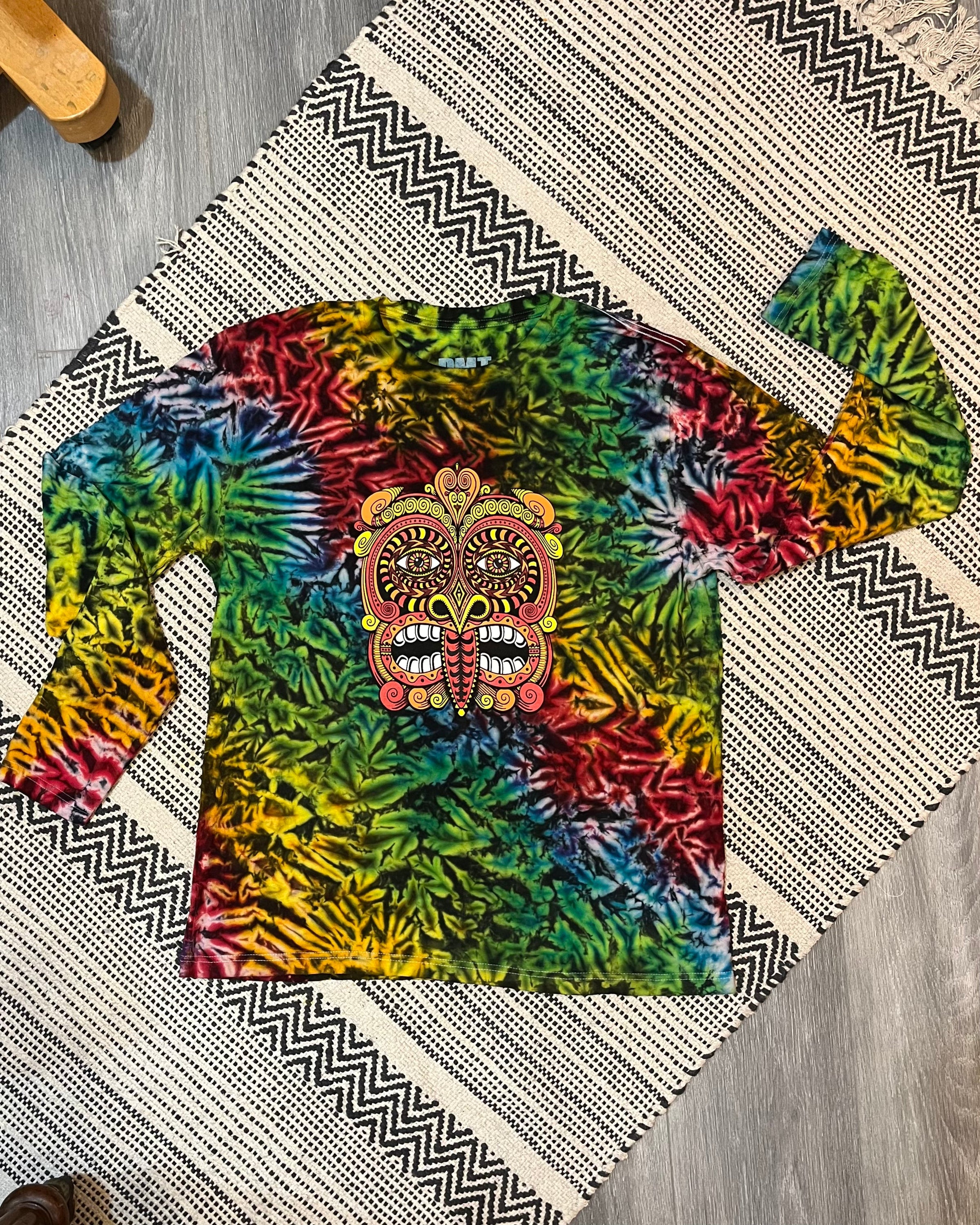Rainbow/Rasta Tribal Mask 2023 Tie Dye T Shirt – Grassroots California