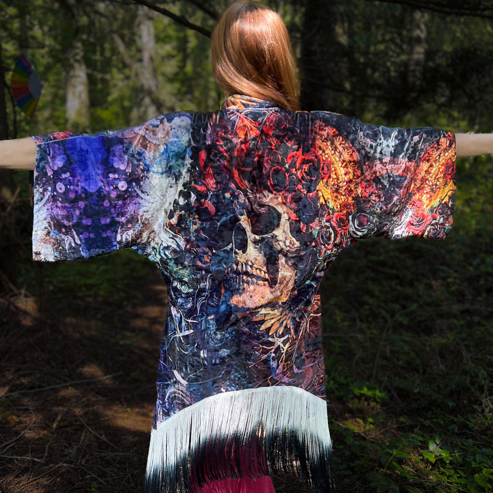 Android Jones Kimono - "Santa Clara" in VELVET - Fare Thee Well