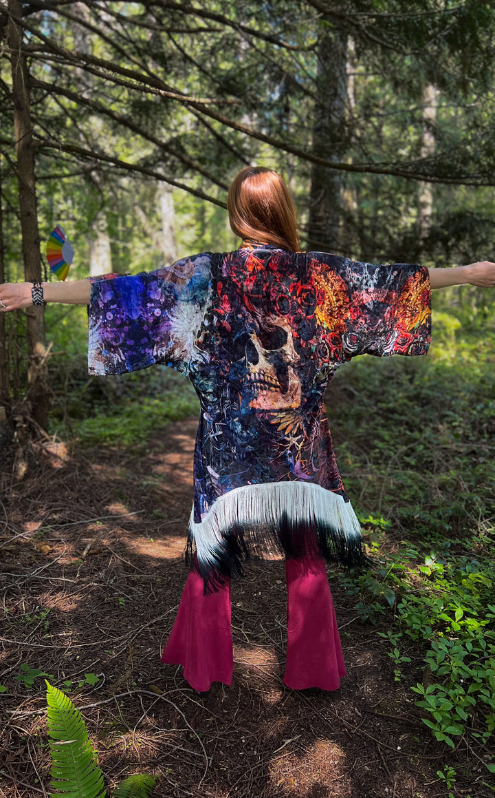 Android Jones Kimono - "Santa Clara" in VELVET - Fare Thee Well