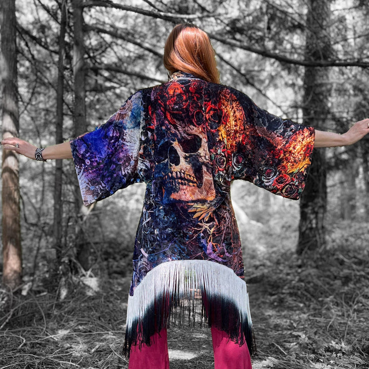 Android Jones Kimono - "Santa Clara" in VELVET - Fare Thee Well