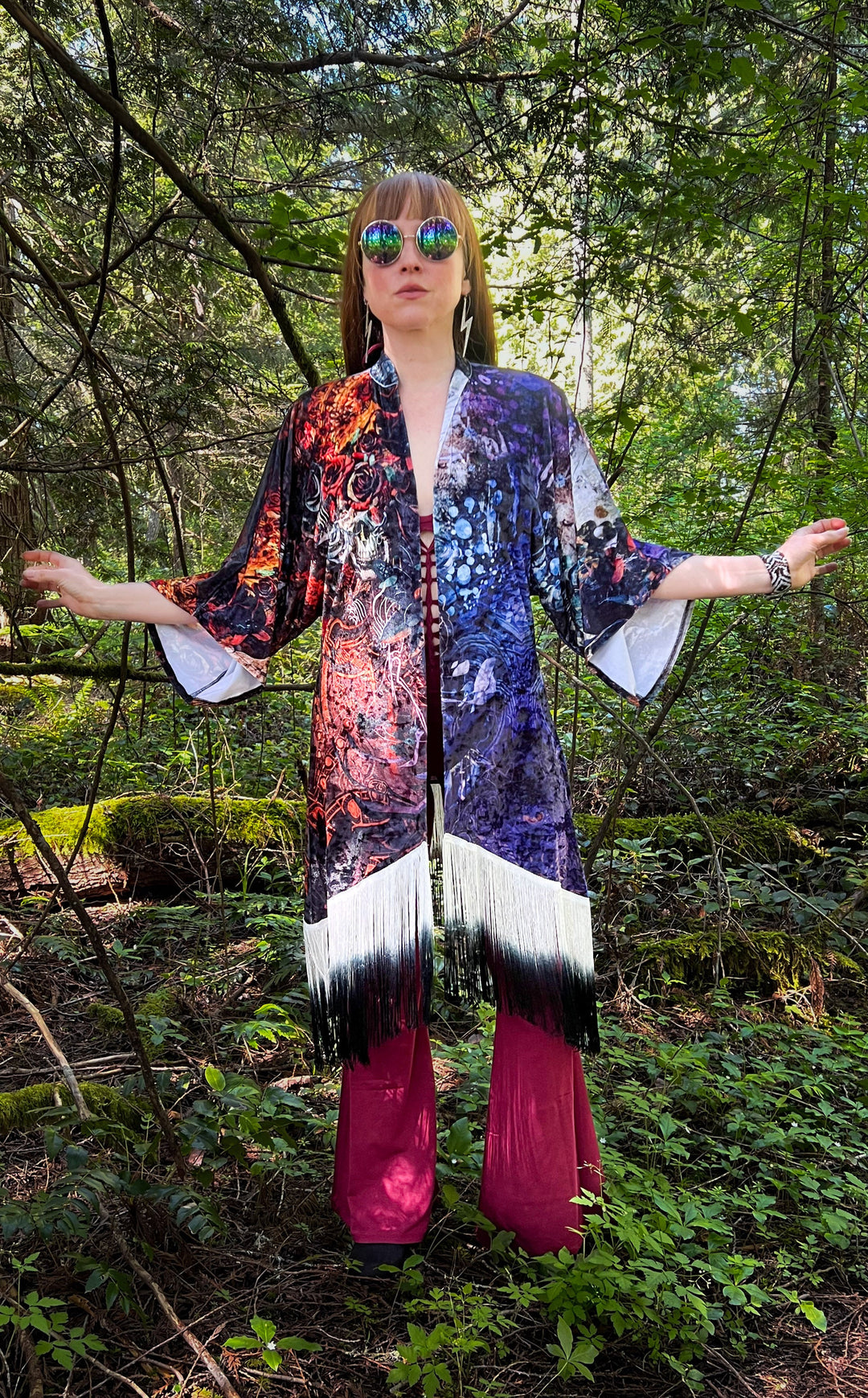 Android Jones Kimono - "Santa Clara" in VELVET - Fare Thee Well