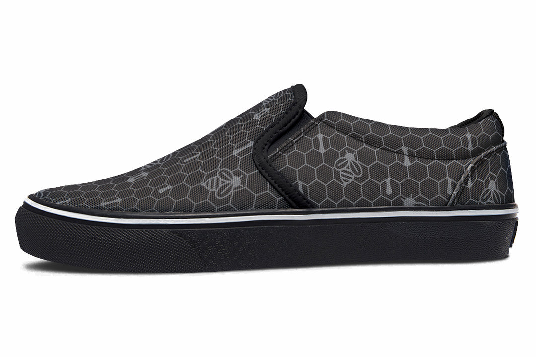 16th Anniversary Honeycomb Black Slip On Shoes