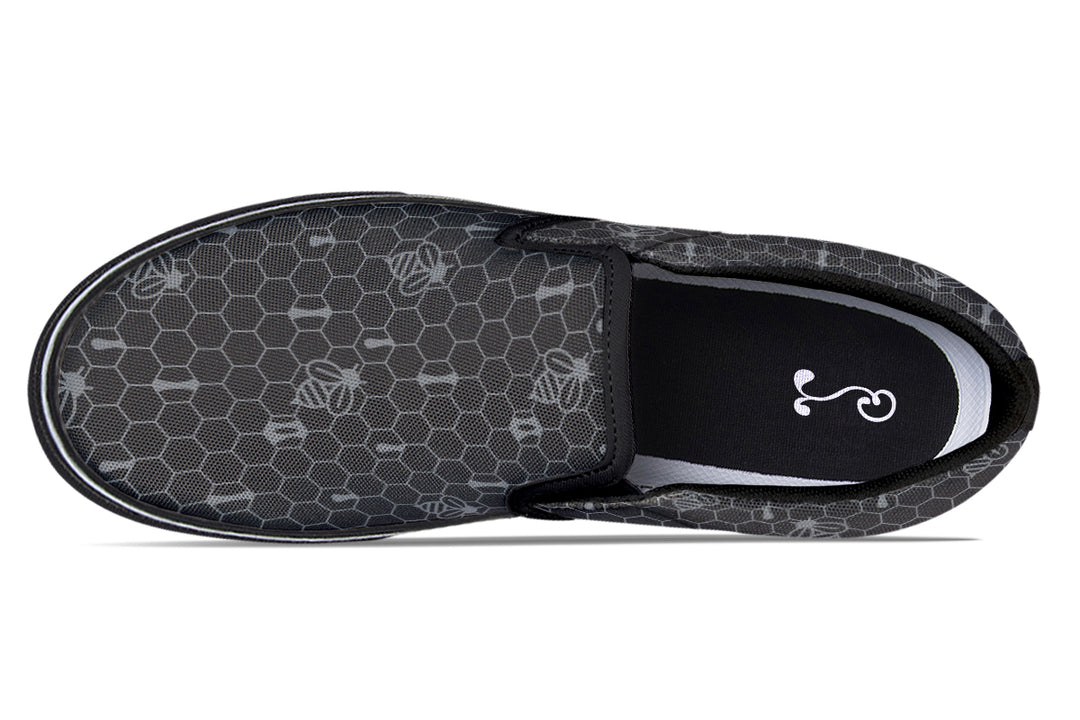 16th Anniversary Honeycomb Black Slip On Shoes
