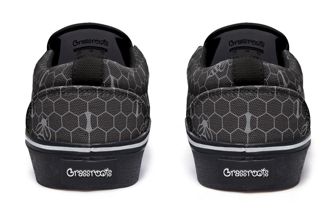 16th Anniversary Honeycomb Black Slip On Shoes