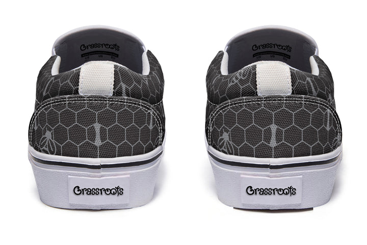 16th Anniversary Honeycomb Black Slip On Shoes