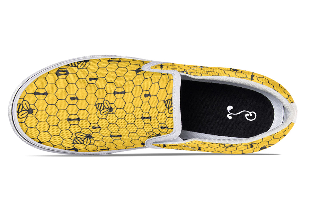 16th Anniversary Honeycomb Yellow Slip On Shoes