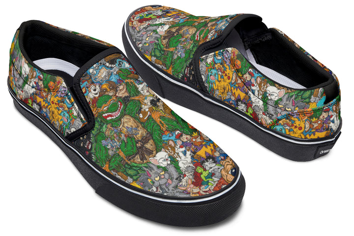 Vincent Gordon Cartoon Gumbo Colorful Slip On Shoes
