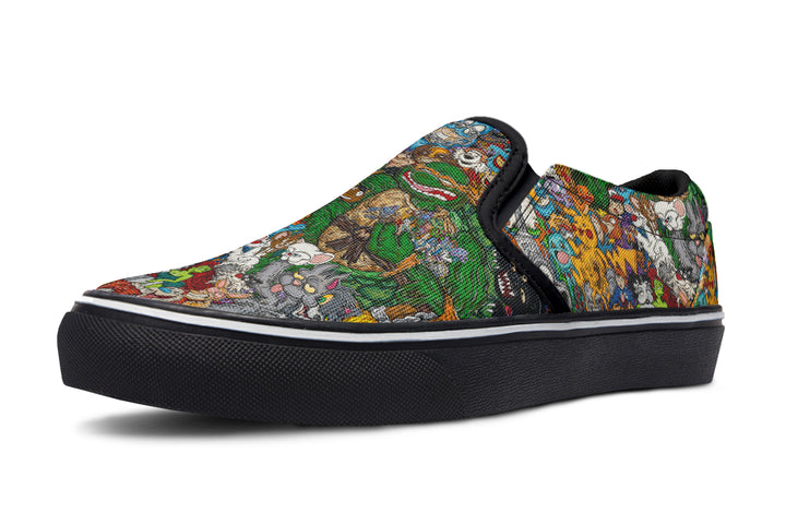 Vincent Gordon Cartoon Gumbo Colorful Slip On Shoes
