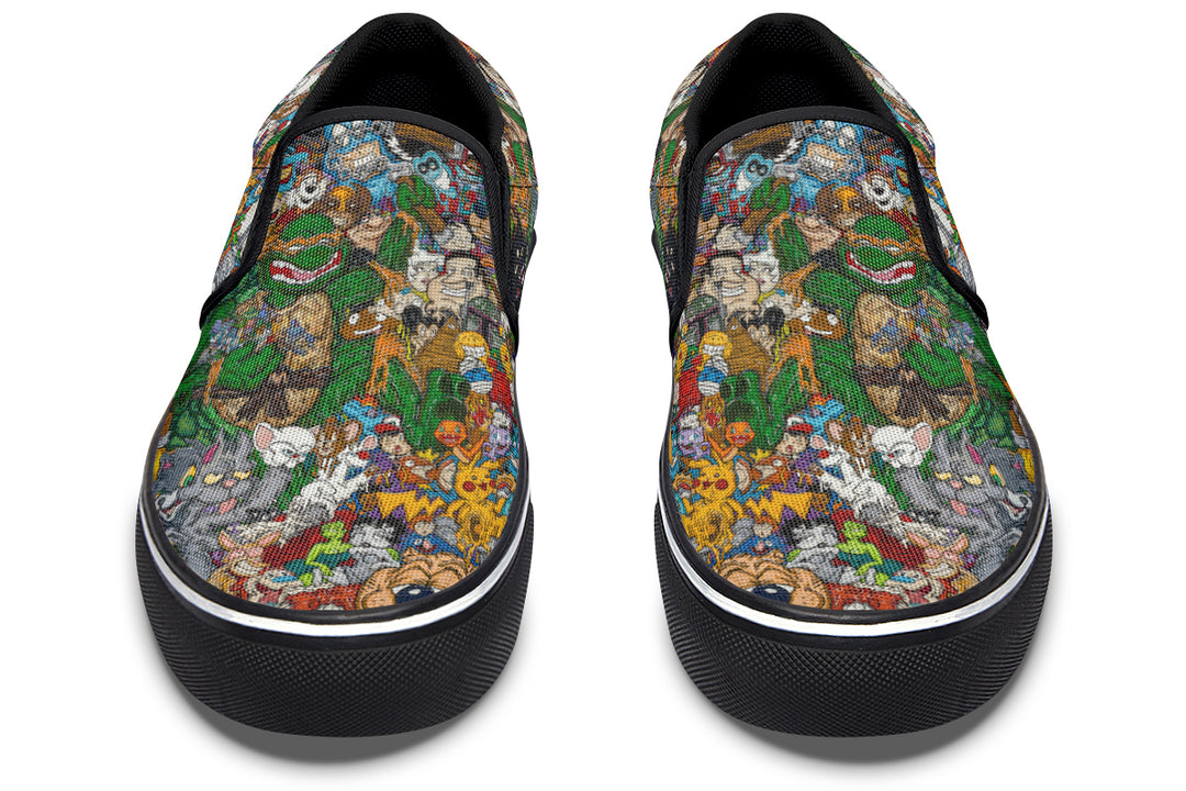 Vincent Gordon Cartoon Gumbo Colorful Slip On Shoes