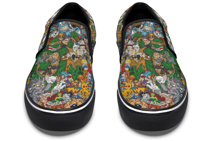 Vincent Gordon Cartoon Gumbo Colorful Slip On Shoes