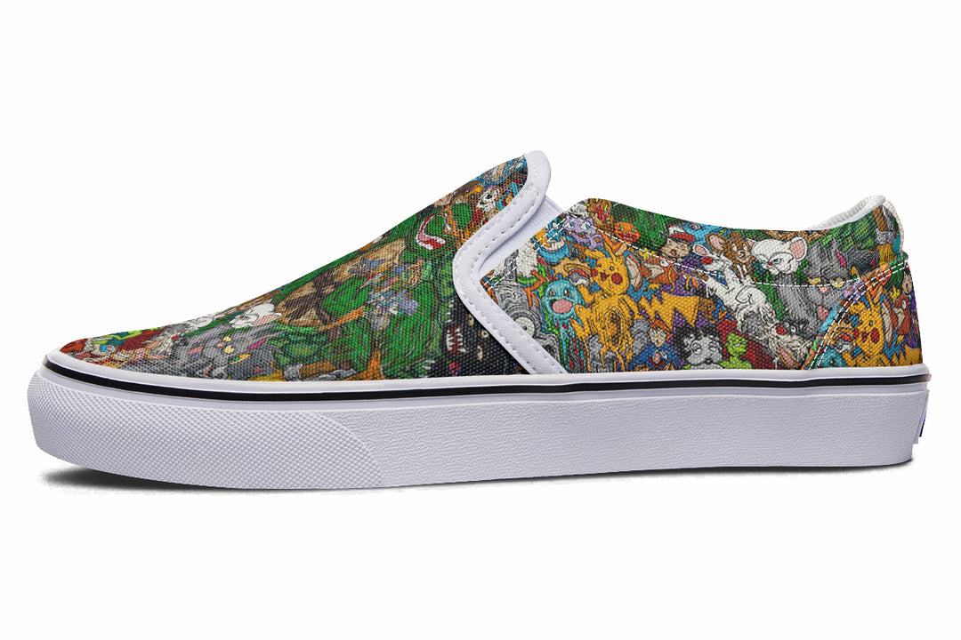 Vincent Gordon Cartoon Gumbo Colorful Slip On Shoes