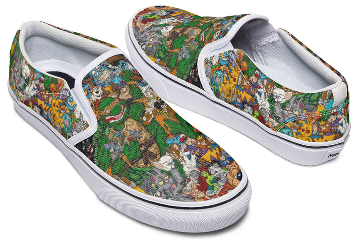 Vincent Gordon Cartoon Gumbo Colorful Slip On Shoes
