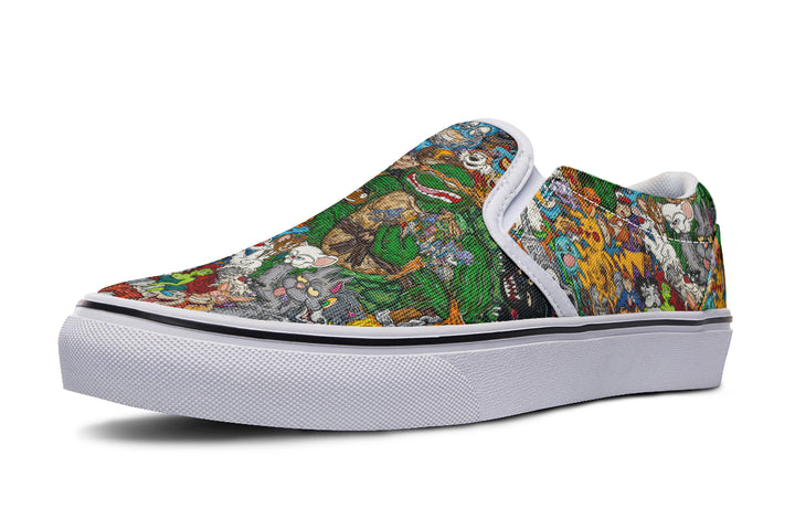 Vincent Gordon Cartoon Gumbo Colorful Slip On Shoes