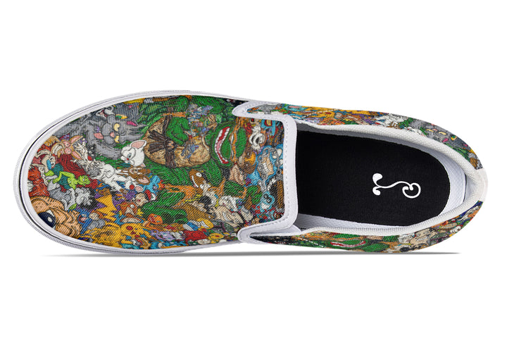 Vincent Gordon Cartoon Gumbo Colorful Slip On Shoes