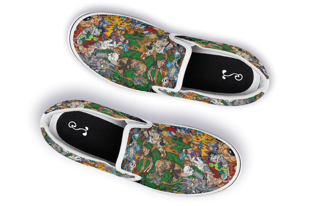 Vincent Gordon Cartoon Gumbo Colorful Slip On Shoes