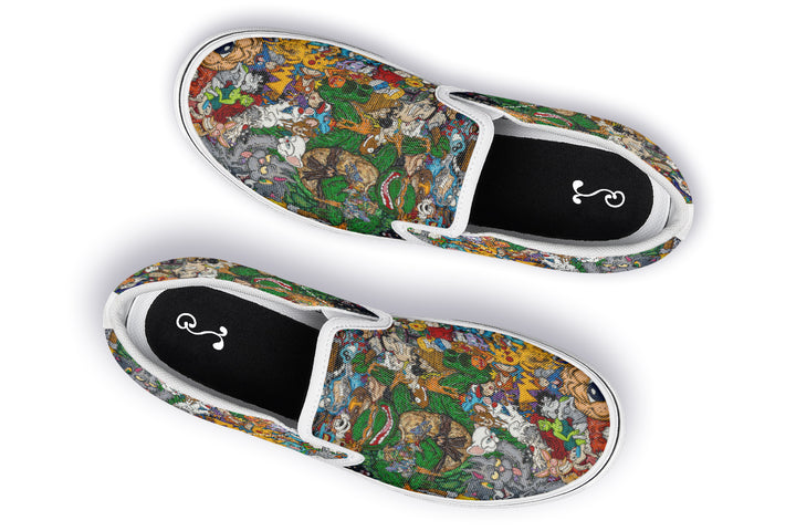 Vincent Gordon Cartoon Gumbo Colorful Slip On Shoes
