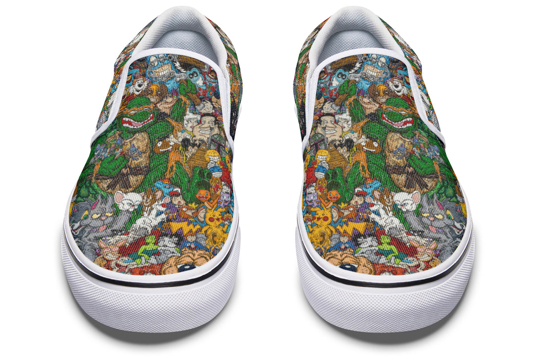 Vincent Gordon Cartoon Gumbo Colorful Slip On Shoes