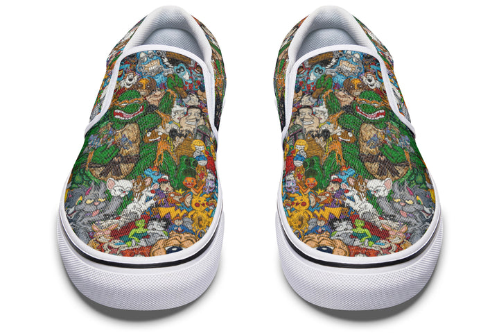 Vincent Gordon Cartoon Gumbo Colorful Slip On Shoes
