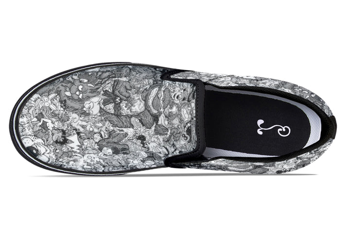 Vincent Gordon Cartoon Gumbo Grayscale Slip On Shoes