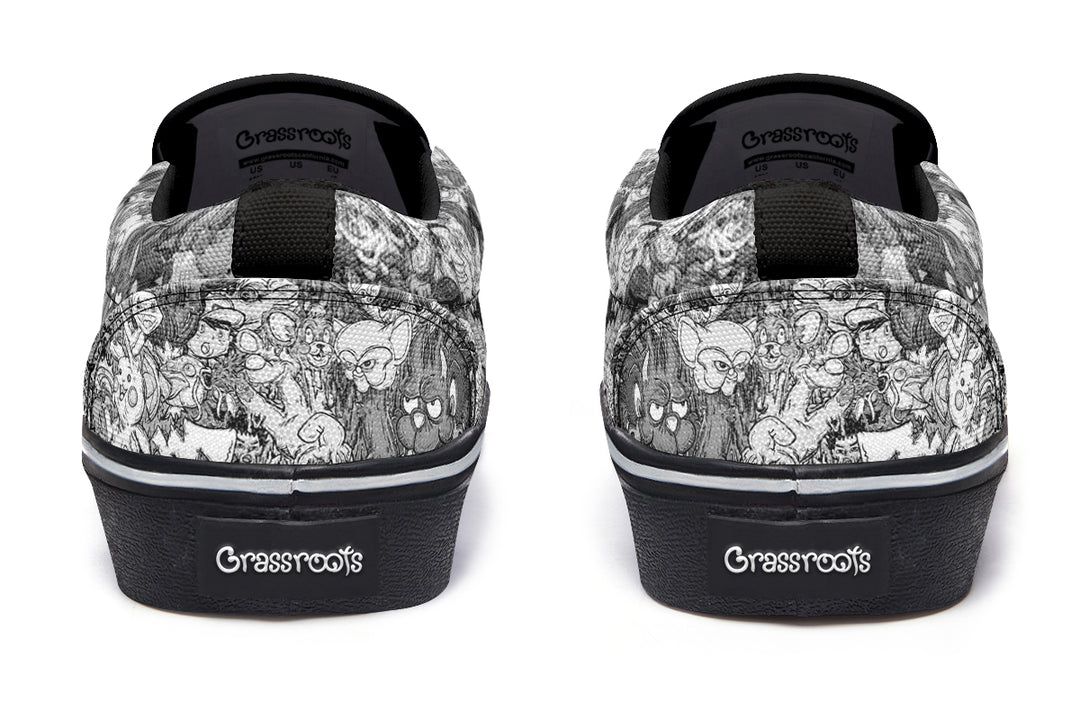Vincent Gordon Cartoon Gumbo Grayscale Slip On Shoes
